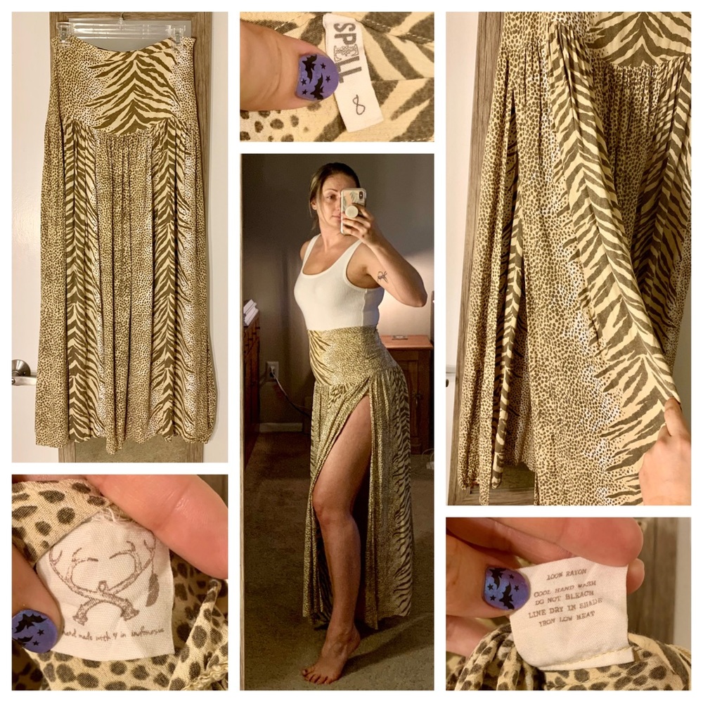 💛UFT/Sale Spell Jungle split skirt💛